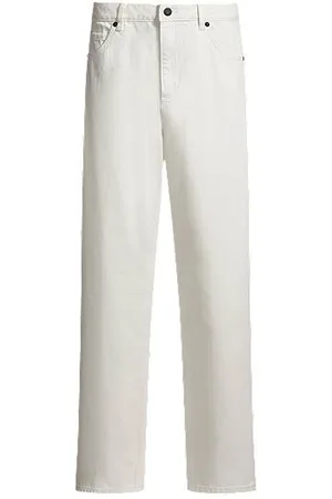 HUGO BOSS Jeans med moderne fit i fast hvid denim