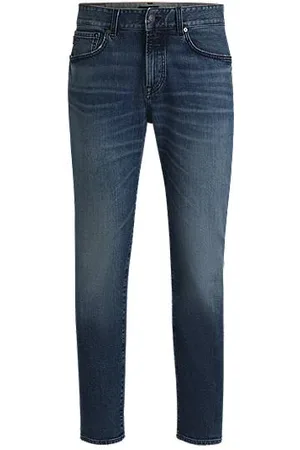 HUGO BOSS Jeans med tapered fit i behagelig blå denim med stræk