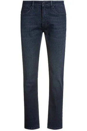 HUGO BOSS Delaware-jeans med slim fit i mørkeblå denim