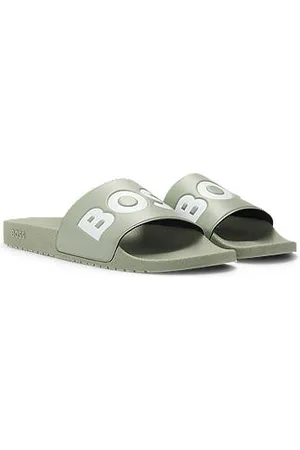 HUGO BOSS Italiensk fremstillede slides med stor logodetalje
