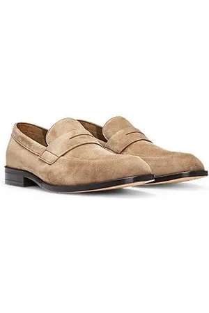 HUGO BOSS Ruskindsloafers med pennydetalje