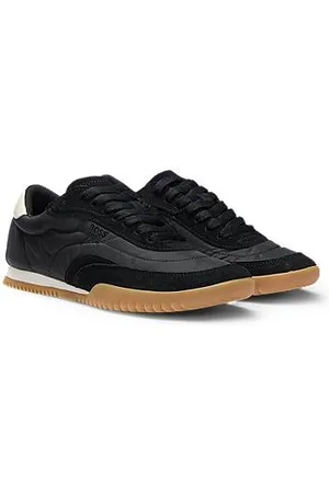 HUGO BOSS Sneakers med lav profil i stof og ruskind