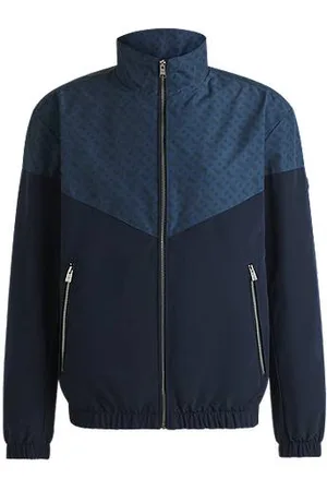 HUGO BOSS Vandskyende jakke med monogrammønster