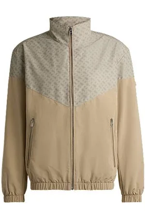 HUGO BOSS Vandskyende jakke med monogrammønster