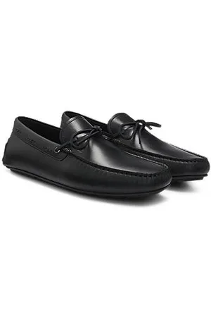 HUGO BOSS Mokkasiner i læder med driversål
