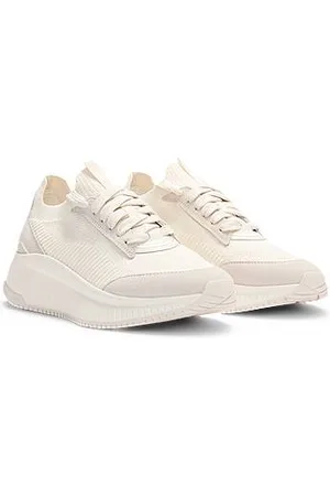 HUGO BOSS TTNM EVO-sneakers med strikket overflade og ruskindsdetaljer