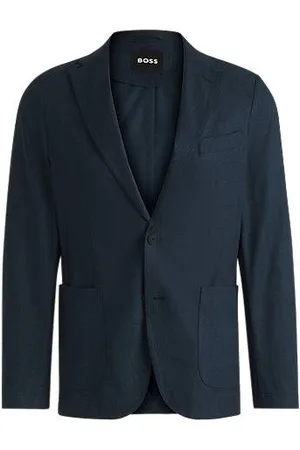 HUGO BOSS Habitjakke med slim fit i vandskyende stof til at tage med på farten