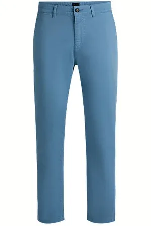 HUGO BOSS Regular fit chinos i bomuldssatin med stræk