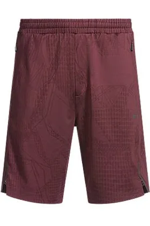 HUGO BOSS Træningsshorts med mønster og stof med firevejsstræk