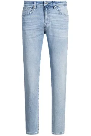 HUGO BOSS Maine-jeans med regular fit i blå denim med ekstra stræk