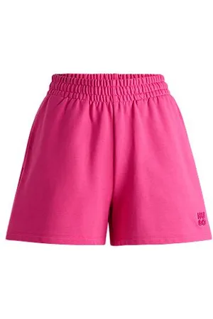 HUGO BOSS Shorts i bomuldsfrotté med broderet logo
