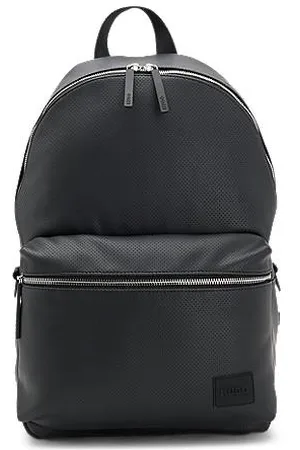 HUGO BOSS Rygsæk i perforeret imiteret læder