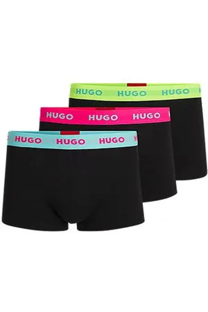 HUGO BOSS Pakke med tre par underbukser i bomuld med stræk og logolinning