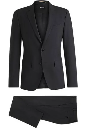 HUGO BOSS Jakkesæt med slim fit i ny uld med stræk