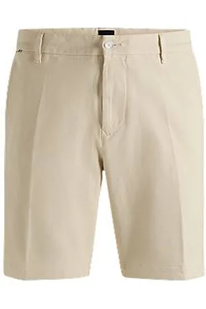 HUGO BOSS Shorts med slim fit i tekstureret bomuld med stræk