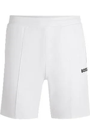 HUGO BOSS Træningsshorts i gabardine med stræk og fugtkontrol
