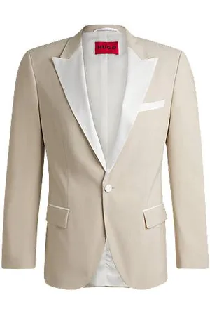 HUGO BOSS Smokingjakke med slim fit i uldblanding