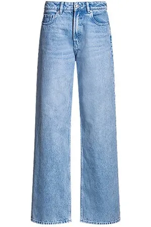 HUGO BOSS Jeans med straight fit i lyseblå denim uden stræk