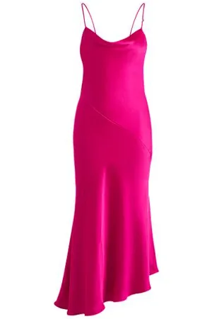 HUGO BOSS Asymmetrisk satinkjole