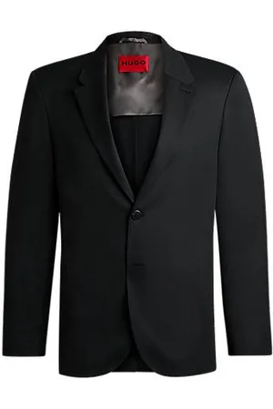 HUGO BOSS Slim fit habitjakke fra FORWARD i twill af en uldblanding