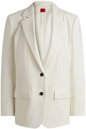 HUGO BOSS Blazer med oversize fit i hørblanding