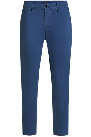 HUGO BOSS Chinos med tapered fit i bomuldssatin med stræk