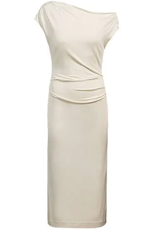 HUGO BOSS Kjole i jersey med stræk og off-shoulder-design