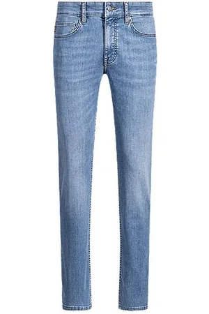 HUGO BOSS Delaware-jeans med slim fit i blå soft-motion denim