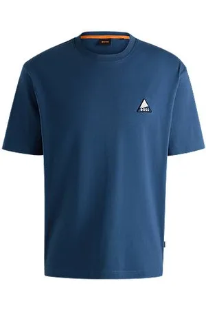 HUGO BOSS T-shirt med relaxed fit i bomuld med logomærke