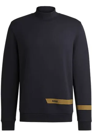 HUGO BOSS Sweatshirt i bomuld med stræk og logo