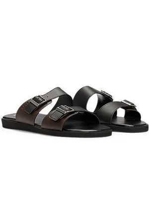 HUGO BOSS Sandaler med to remme i imiteret læder