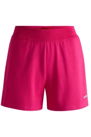HUGO BOSS Relaxed fit shorts i jersey med stræk og logoprint