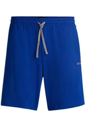 HUGO BOSS Shorts med broderet logo i bomuldsjersey med stræk