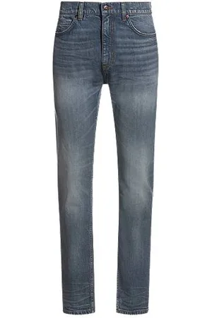 HUGO BOSS Jeans med slim fit i behagelig gråblå denim med stræk