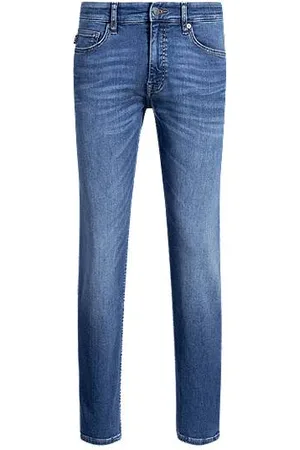 HUGO BOSS Delaware-jeans med slim fit i ekstra blød og smidig blå denim