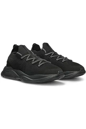 HUGO BOSS Løbeinspirerede sneakers med strikket overdel og branding