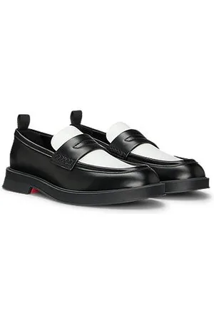HUGO BOSS Pennyloafers i imiteret læder