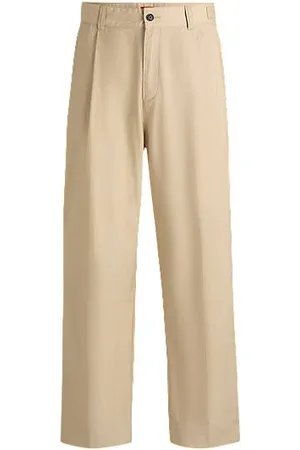 HUGO BOSS Bukser med relaxed fit i bomuldsblanding