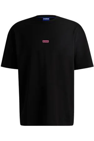 HUGO BOSS Loose fit T-shirt i bomuld og med logografik
