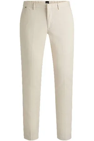 HUGO BOSS Slim fit chinos med i bomuldsgabardine med stræk