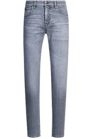 HUGO BOSS Maine-jeans med regular fit i grå italiensk denim