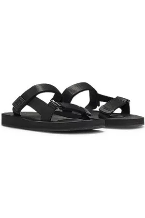 HUGO BOSS Sandaler med burrebåndsrem og bløde såler