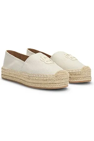 HUGO BOSS Espadriller med broderet dobbelt B-monogram