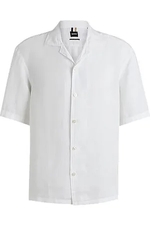 HUGO BOSS Relaxed fit skjorte i hør