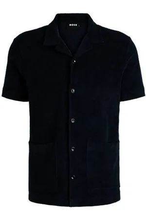 HUGO BOSS Regular fit skjorte i bomuldsfrotté