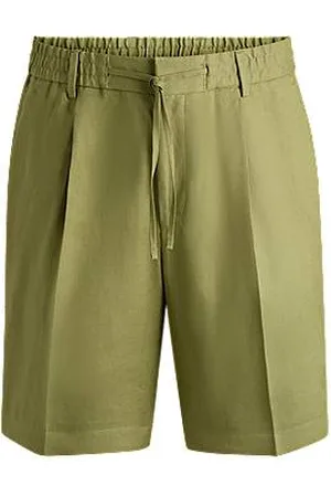 HUGO BOSS Tapered fit shorts i hør