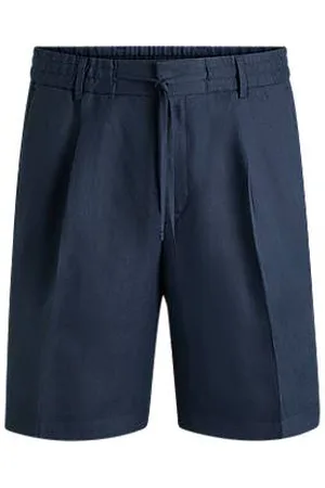 HUGO BOSS Tapered fit shorts i hør