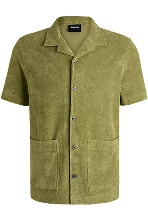 HUGO BOSS Regular fit skjorte i bomuldsfrotté