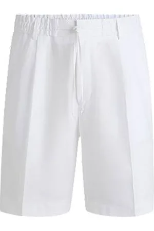 HUGO BOSS Tapered fit shorts i hør