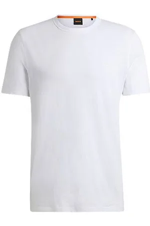 HUGO BOSS Regular fit T-shirt i bomuld med slub-effekt og logodetalje